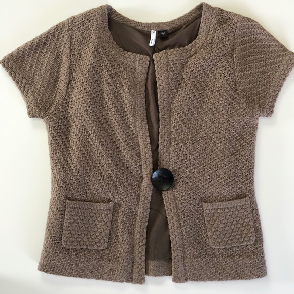 Smitten Brown Lambswool Cashmere Cardigan - Picture 1 of 8